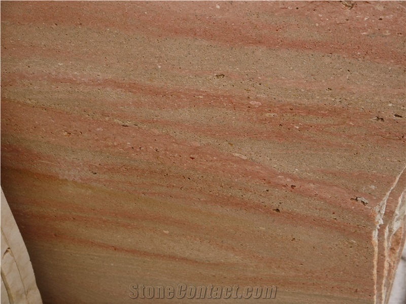 Red Rose Arcoiris Sandstone Slabs,Natural Sandstone from Spain