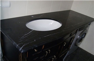 China Black Marquina Marble Bathroom Countertop