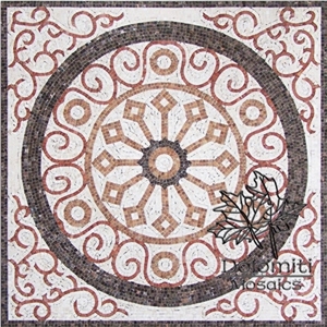 Marble Mosaic Floor Rug Sf0080 Medallion