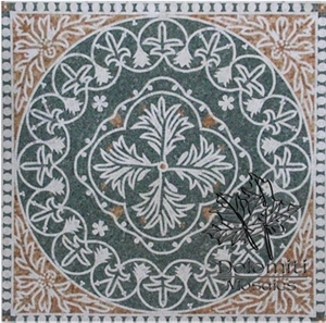 Marble Mosaic Rug Floor Medallion