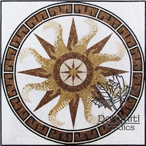 Stone Carpet Marble Mosaic Rug Art Tile Floor Medallion