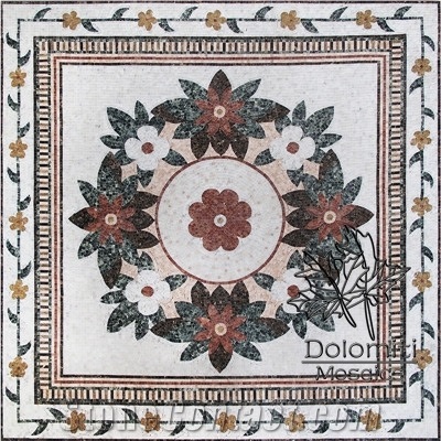 Stone Carpet Marble Mosaic Rug Art Tile Floor Sf0095 Medallion