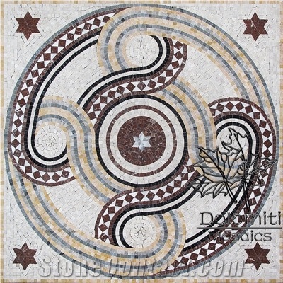 Stone Carpet Marble Mosaic Rug Art Tile Floor Sf0097 Medallion