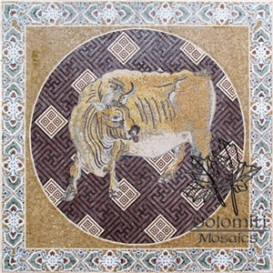 Stone Carpet Marble Mosaic Rug Art Tile Floor Sf115 Medallion