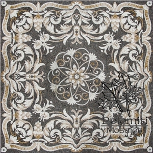 Stone Carpet Marble Mosaic Rug Art Tile Floor Sf138-2 Medallion