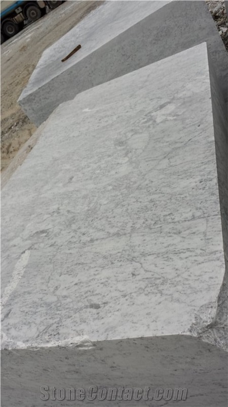 Bianco Carrara Cd Marble, Italy White Marble Block