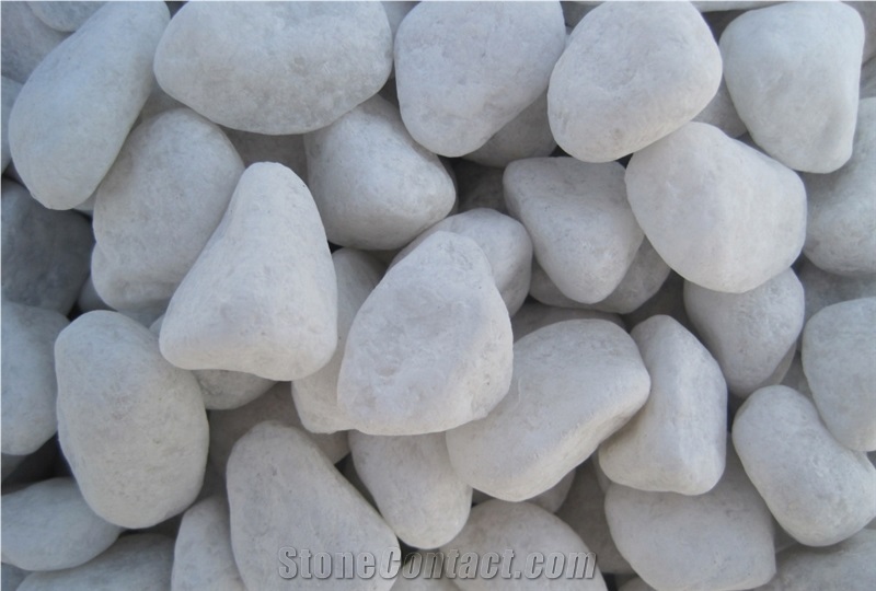 Machine Made White Pebble Stone