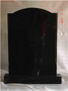 Shanxi Black Granite Tombstone Model S002