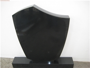 Western Style Black Granite Tombstone Model S0010