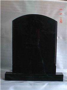 Western Style Shanxi Black Granite Tombstone