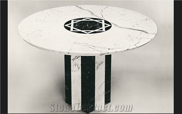 Bianco Carrara Venato C Marble Coffee Table
