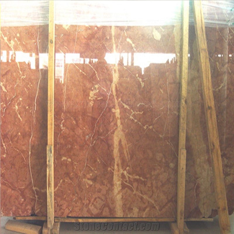 Coral Bed Marble Slab, China Red Marble