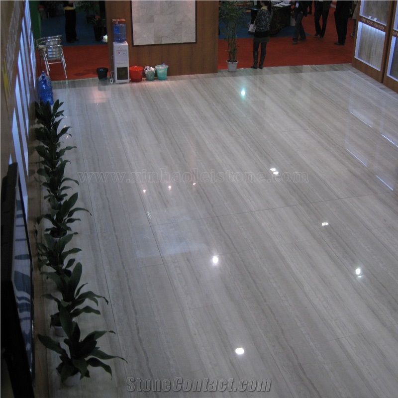 White Wood Vein Marble Floor Tiles from China - StoneContact.com