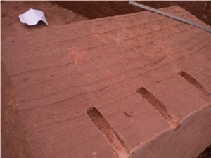 Red Veins Sandstone Blocks Manufacturer, China Red Sandstone