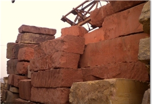 Sichuan Red Sandstone Block, China Red Sandstone