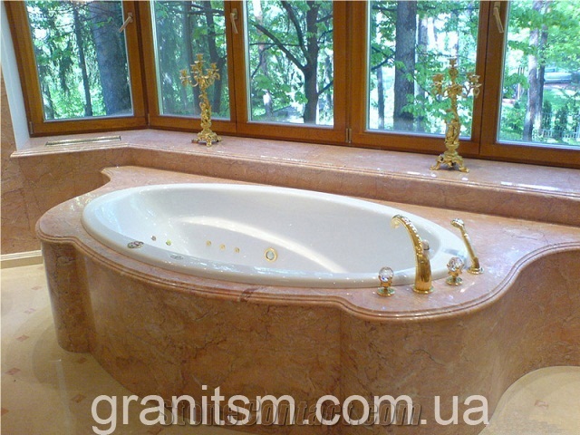 Giallo Reale Marble Bath Tub Surround