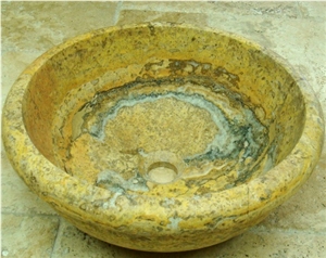 Scabos Travertine Oval Sink