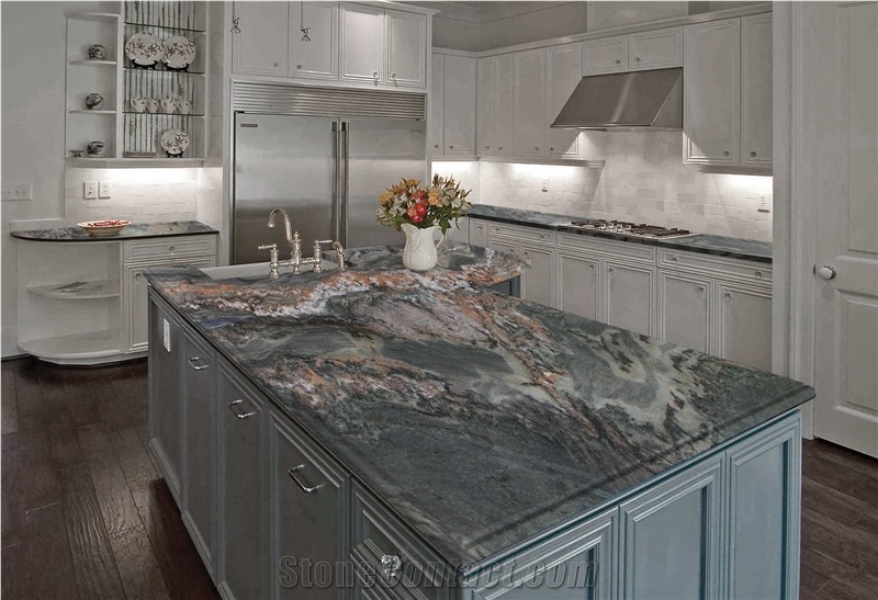 Red Glitter Granite Countertop from Italy