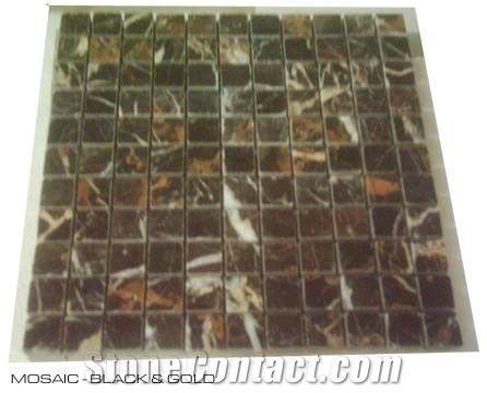 Black & Gold Marble Slabs and Tiles