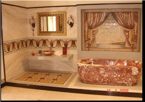 Palissandro Bianco Marble Bathroom Design