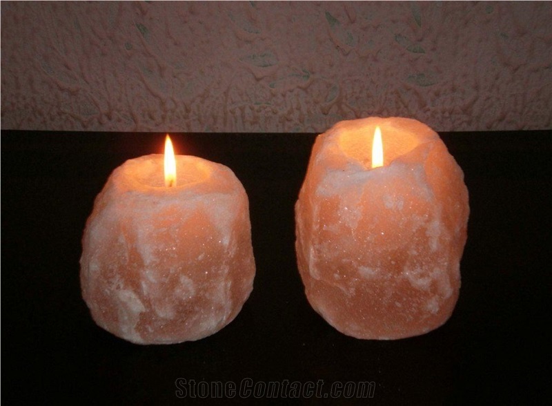 Himalayan Rock Salt Candle Holders From Pakistan Stonecontact Com