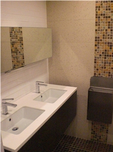 Quartz Stone Commercial Bathroom Vanity Tops