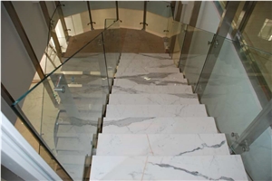 Bianco Statuario Marble Stairs