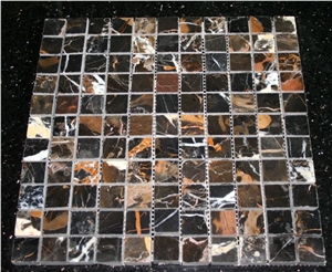 1"X1" Michaelangelo Marble Polished Square Mosaic Tiles