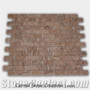 Timber Sandstone Tumbled Brick Mosaic