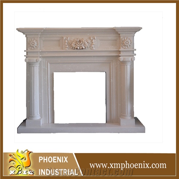 Marble Fireplace Mantel Beige Marble Fireplace Mantel From China