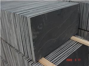 Natural Black Slate Flooring Tiles, Black Flooring Slate, Jiujiang Black Slate