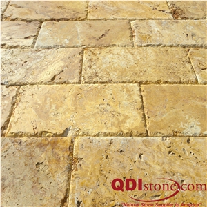 Gold Travertine Honed Unfilled ​Pavement