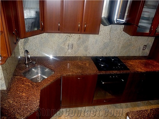 India Copper Brown Granite Countertop