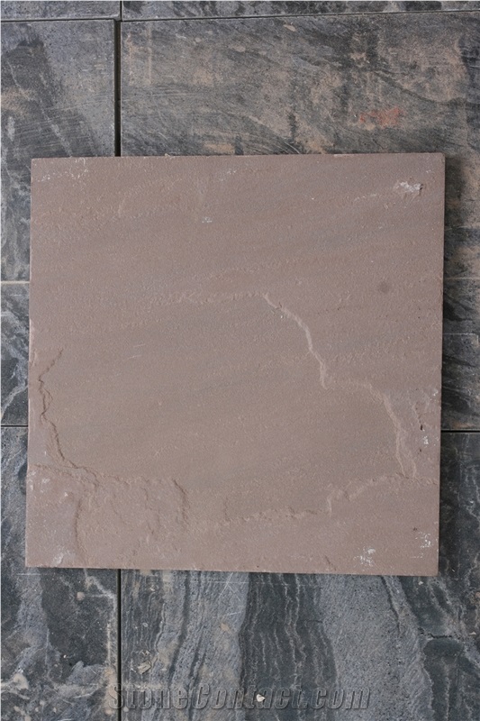 Autumn Brown Brushed Sandstone Slabs & Tiles, Floor Covering Tiles, Walling Tiles