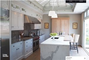 Calacatta Gold Marble Kitchen Top, Living Kitchen by Design House