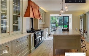 Living Kitchen by Design House, White Marble Kitchen Design