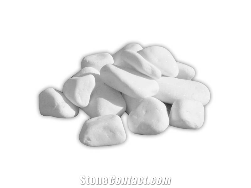 Thasos Snow White Pebble Stone 2-4 cm