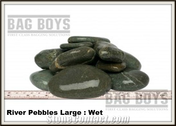 Large River Pebble Stone, Green Granite Pebble Stone