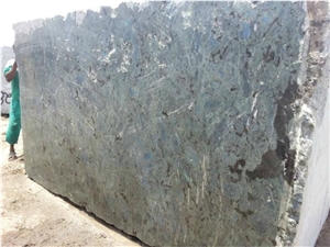 Labradorite Blue Granite Block, Madagascar Blue Granite