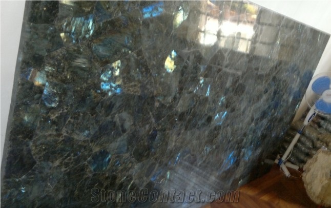 Labradorite Blue Granite Slabs Tiles Madagascar Blue Granite From