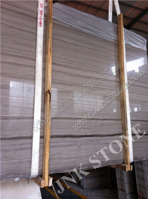 Athens Grey Wooden Grain Marble Tiles & Slab, China Grey Marble
