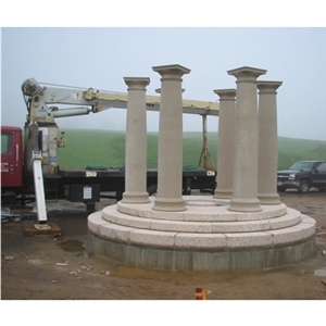Furnish and Install Limestone Domed Doric Temple