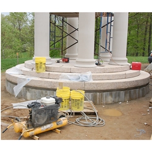 Furnish and Install Limestone Domed Doric Temple