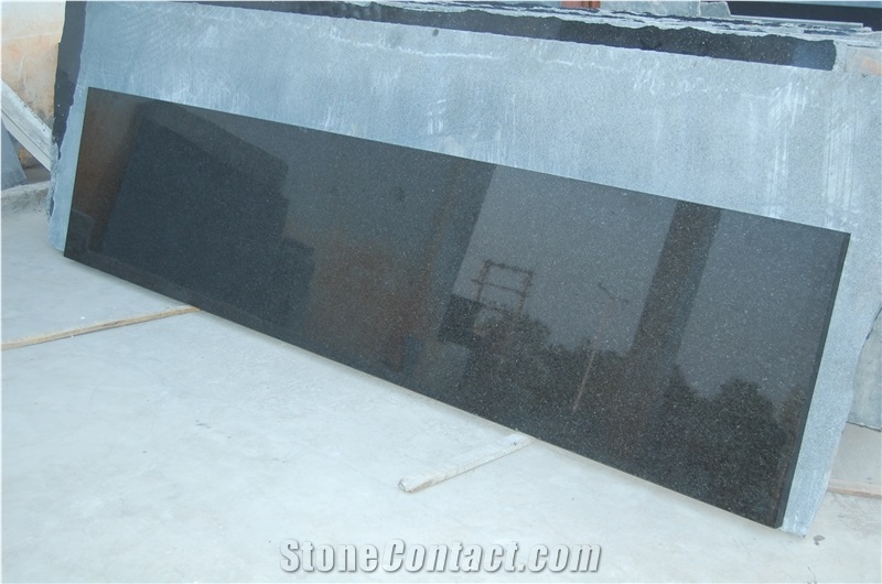 Black Pearl Slabs & Tiles, India Black Granite Flooring Tiles, Covering Tiles
