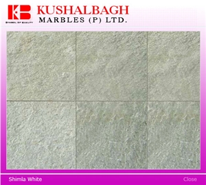 Shimla White Slate Tiles, India White Slate