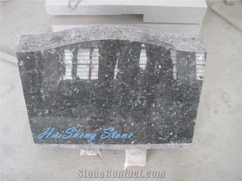 Blue Pearl Granite Headstone Tombstone Monument, Blue Granite Monuments