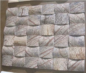 Basketweave Marble Mosaic, Rain Forest Brown Marble Mosaic