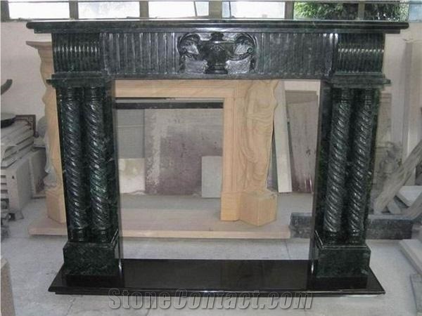 Stone Fireplace, Blue Marble Fireplaces