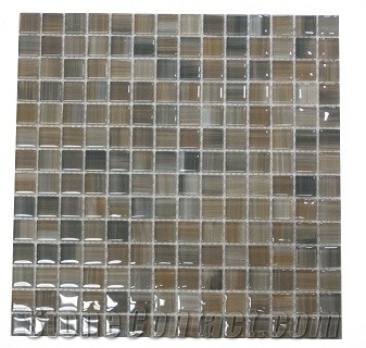 Desert 1" X 1" Square Glass Mosaic