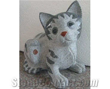 Animal Stone Carving,Cat Animal Stone Handcrafts